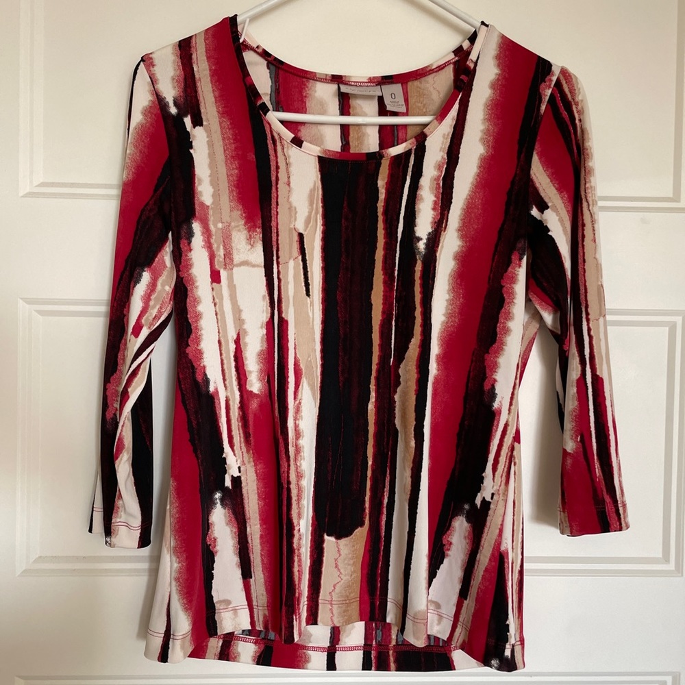 Chicos Easy Wear Blouse size 0 (4/6 S)